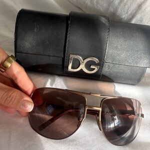 Dolce & Gabbana Black and Gold Sunglasses